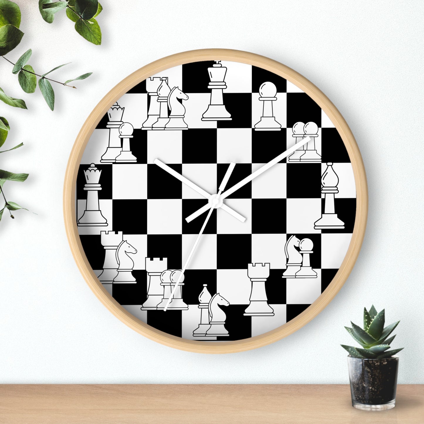 Chess Pieces Wall Clock