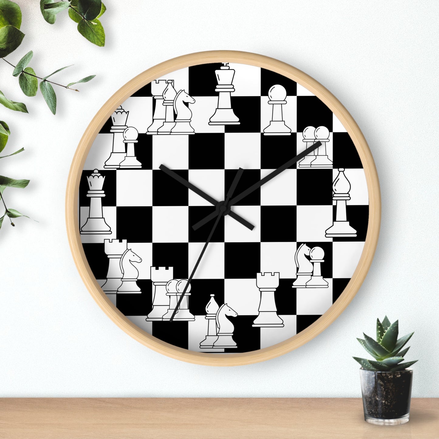 Chess Pieces Wall Clock