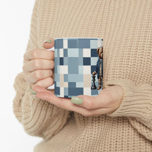 Vintage Chess Bear Ceramic Mug - 11oz & 15oz Sizes