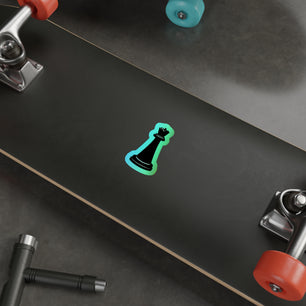 Chess Queen Piece Holographic Die-Cut Stickers - Perfect for Gamers & Enthusiasts