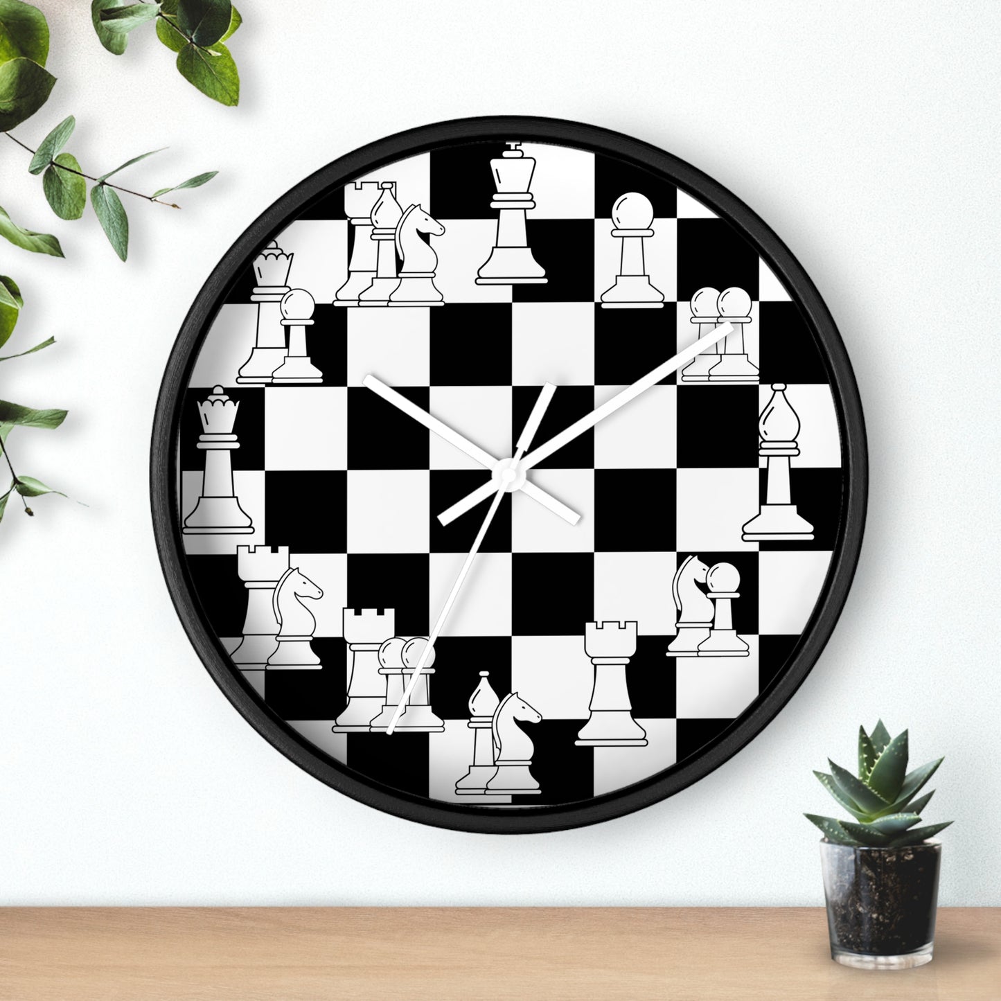 Chess Pieces Wall Clock